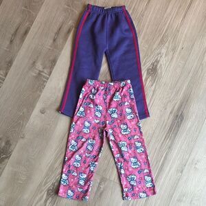 Sanrio Hello Kitty Fleece Pajama Pants Bundle Set of 2 Size 4T